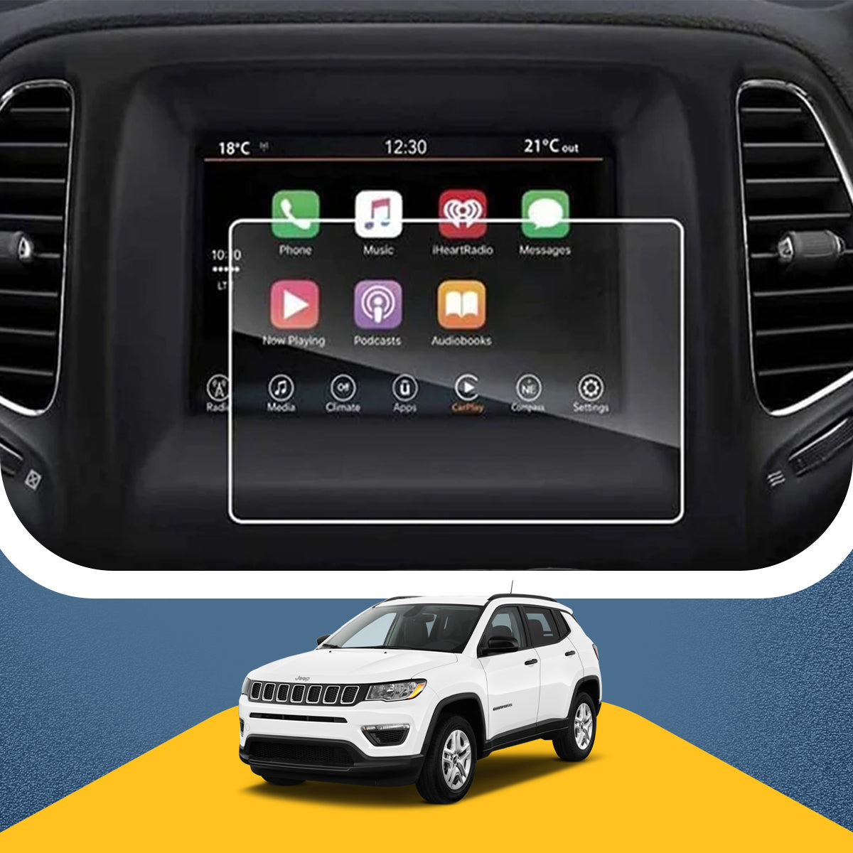 Jeep Compass [2018--2021] 8.4inch Screen Guard